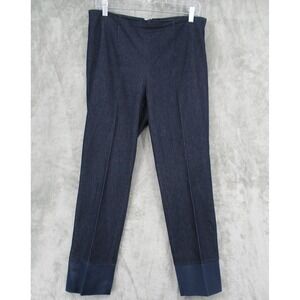 Joeffer Caoc Pants Womens 8 Straight Leg Ankle Stretch Casual Classic Zip Navy